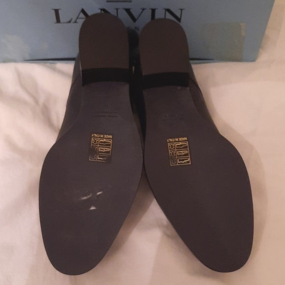 NIB Lanvin black leather loafers. Size 37/7. Runs 1/2 size small. - Picture 6 of 11